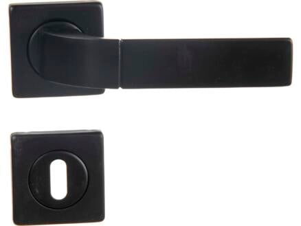Linea Bertomani 119 deurklinkset op rozet 50mm aluminium zwart 1
