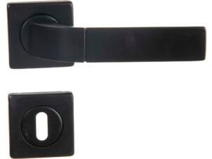 Linea Bertomani 119 deurklinkset op rozet 50mm aluminium zwart