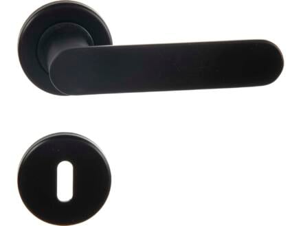 Linea Bertomani 157 deurklinkset op rozet 50mm zwart 1