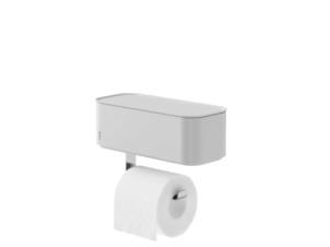 Tiger 2-Store toiletrolhouder met afsluitbaar opbergmandje 25cm wit