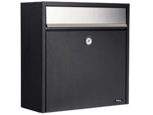 Allux 250 brievenbus gegalvaniseerd 36x36x15 cm staal zwart