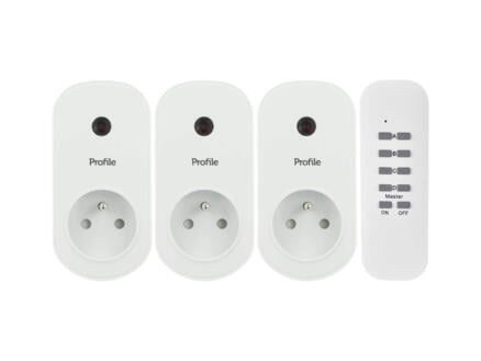 Profile 3 draadloze stopcontacten met afstandsbediening 1