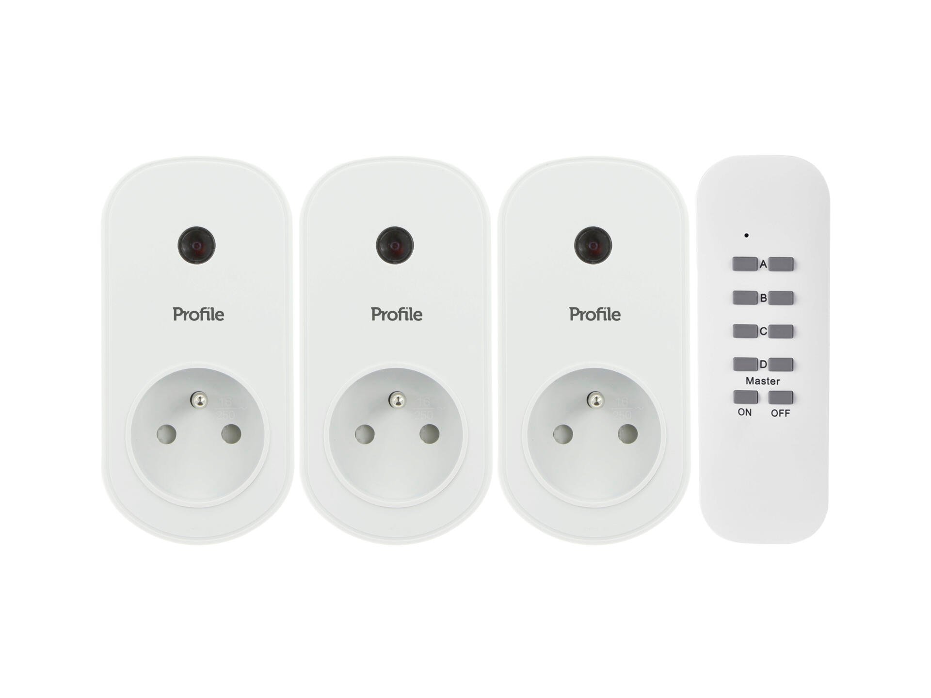 Profile 3 draadloze stopcontacten afstandsbediening |