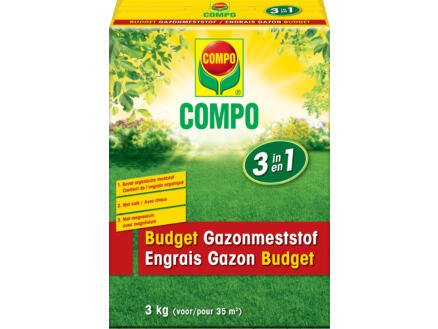 Compo 3-in-1 budget gazonmeststof 3kg 1