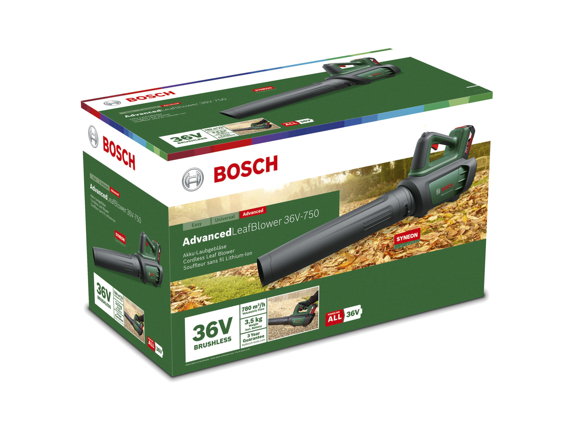 Bosch 36V-750 Advanced Leaf Blower accu bladblazer 36V Li-Ion