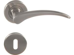 Linea Bertomani 4262 poignée de porte avec rosace 50mm look inox