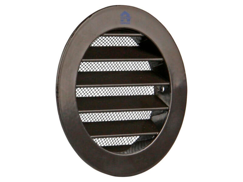 Schoonlooprooster Renson 434 schoepenrooster rond 100mm aluminium bruin | Hubo