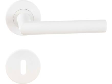 Linea Bertomani 5338 deurklinkset op rozet 50mm wit 1