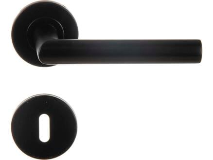 Linea Bertomani 5338 poignée de porte avec rosace 50mm noir 1