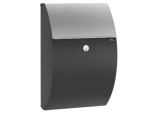 Allux 7000 RS brievenbus gegalvaniseerd staal en inox zwart