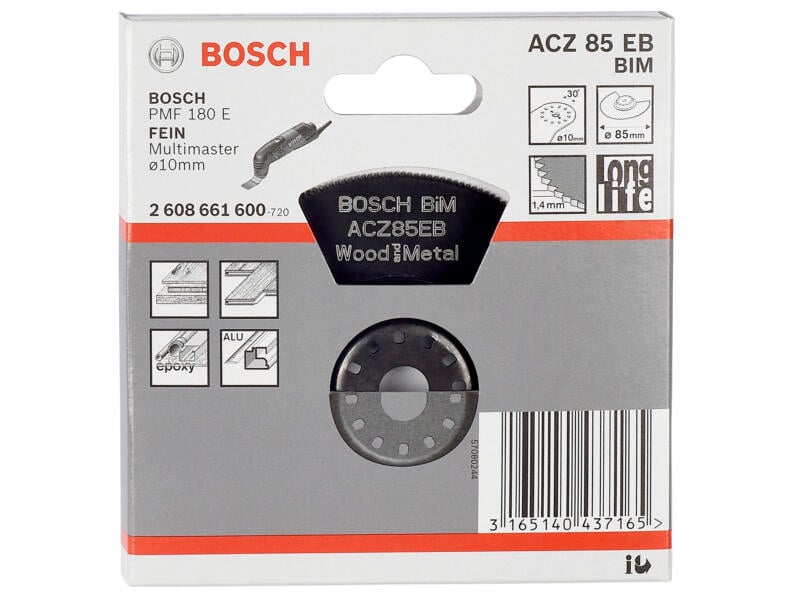 Bosch Professional ACZ 85 EB lame segmentée BIM 85mm bois/métal