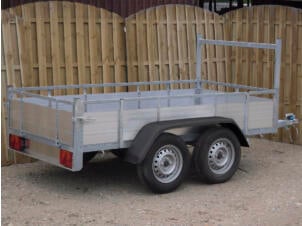 Aanhangwagen 225x132 cm aluminium 2-assig