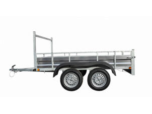 Aanhangwagen 257x132 cm aluminium 2-assig