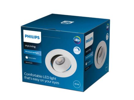 Philips Abrosa spot LED encastrable réflecteur 9W blanc 3 pièces