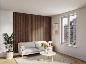CanDo Acoustic LITE panneau mural 260x30 cm 14mm 1,56m² noyer 2 pièces