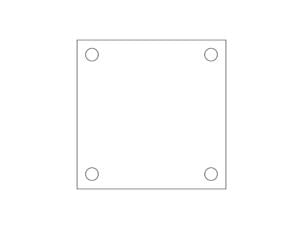 Acrylplaat met gaatjes 10x10 cm 3mm wit