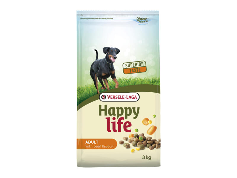 Happy Life Adult hondenvoer rund 3kg