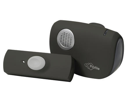 Profile Agile sonnette de porte sans fil avec clip 100m noir 1