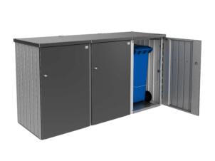 Biohort Alex range-poubelles 88x80x129 cm gris foncé métallique
