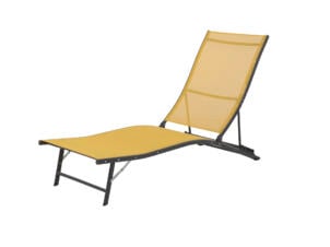 Alizée chaise longue jaune