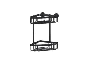 Tesa Aluxx dubbel doucherek zelfklevend 18cm zwart