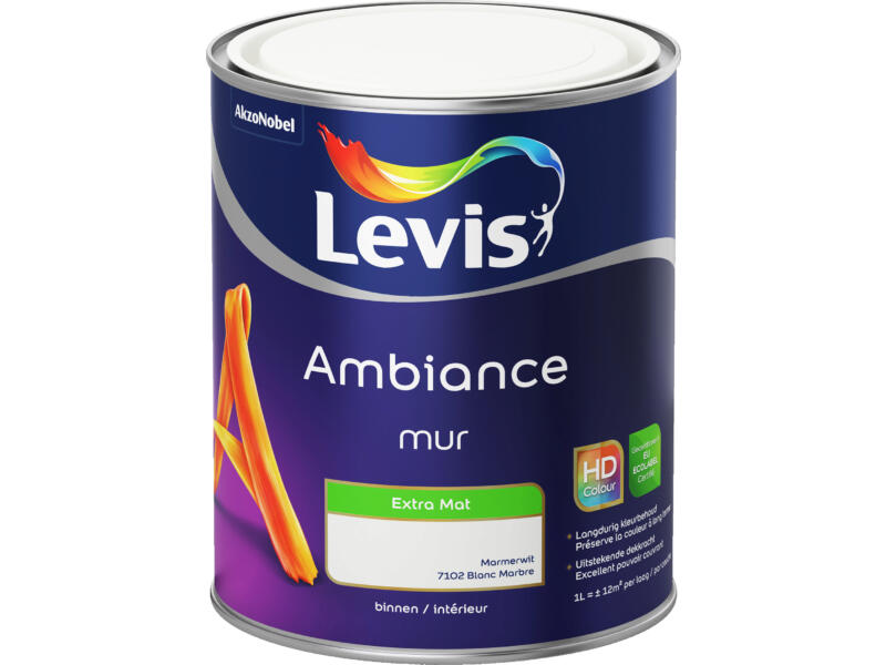 Levis Ambiance muurverf extra mat 1l marmerwit