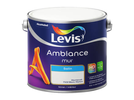 Levis Ambiance peinture murale satin 2,5l blanc marbre