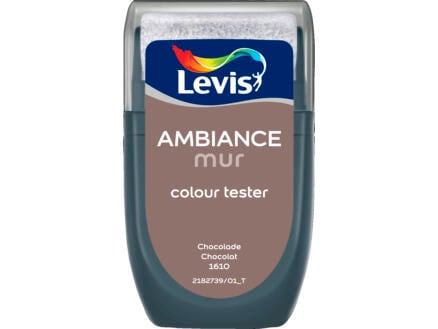 Levis Ambiance tester muurverf extra mat 30ml chocolade 1