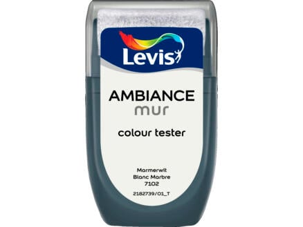 Levis Ambiance tester muurverf extra mat 30ml marmerwit 1