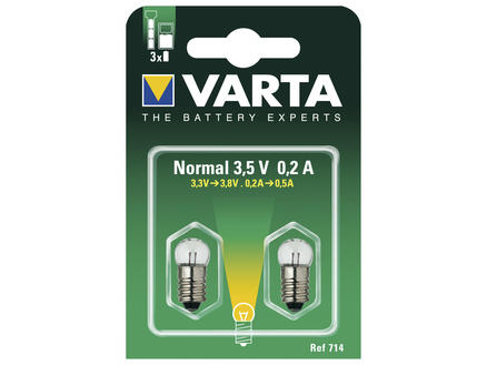 Varta Ampoule 3,5V 0,2A 2 pièces 1