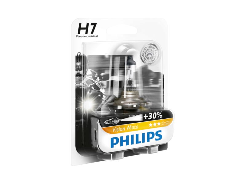 Philips Ampoule H7 phare avant moto MotoVision 12972PRBW