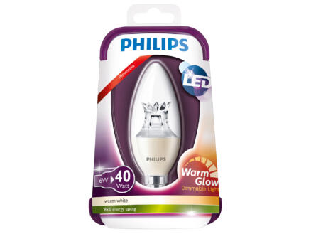 Philips Ampoule LED flamme E14 6W blanc chaud dimmable 1