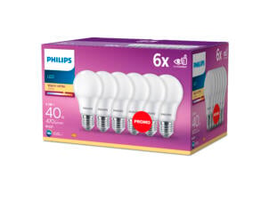 Philips Ampoule LED poire mat E27 5,5W 6 pièces