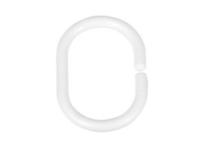 Wenko Anneaux rideau de douche blanc 12 pièces