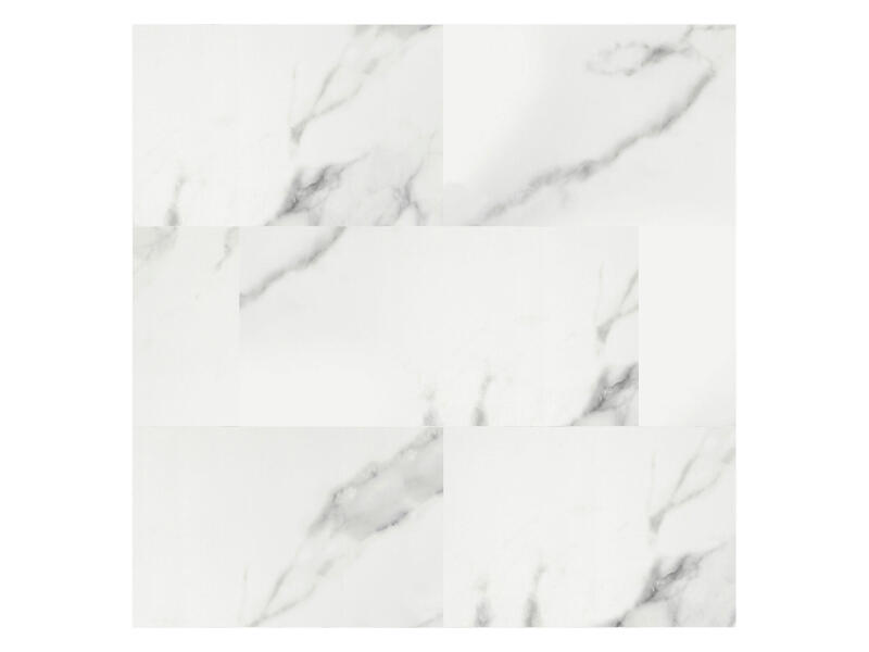 Tile Wand Aqua-Step Click Tiles Glasgow vloer/wand XL 95x47,5 cm 2,26m² 4mm wit ...