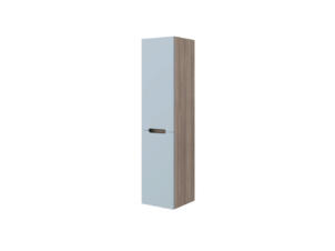 Arco meuble colonne 36cm chêne fumé/bleu