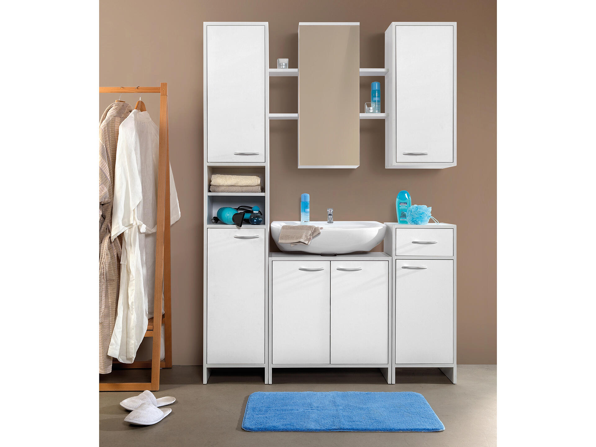 Practo Home Armoire de toilette pour salle de bains 60cm blanc | Hubo