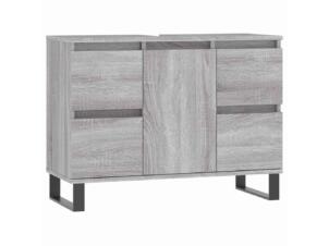 Armoire salle de bains 80x33x60 cm couleur chêne