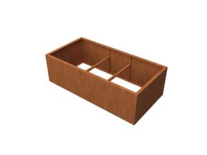 Geroba Artesa plantenbak 200x100x60 cm cortenstaal roest