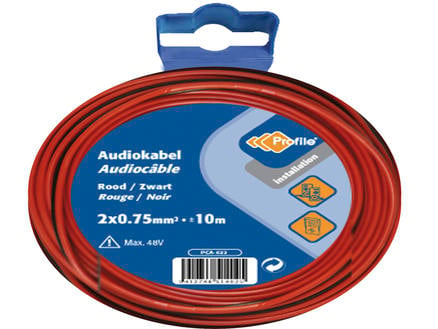 Profile Audiokabel 2G 0,75mm² 10m rood en zwart 1