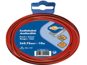 Profile Audiokabel 2G 0,75mm² 10m rood en zwart