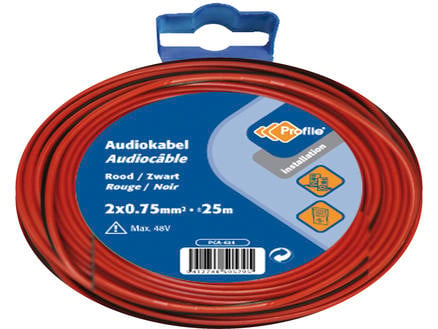 Profile Audiokabel 2G 0,75mm² 25m rood en zwart 1