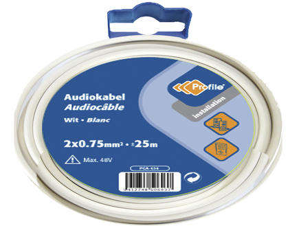 Profile Audiokabel 2G 0,75mm² 25m wit 1