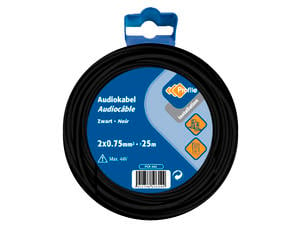 Profile Audiokabel 2x0,75mm² 25m zwart