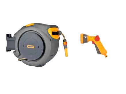 Hozelock Auto Reel muurhaspel met tuinslang 30m + multi spraygun