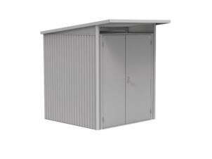 Biohort AvantGarde A1 abri de jardin 180x218x220 cm argent métallique avec double porte