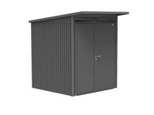 Biohort AvantGarde A1 abri de jardin 180x218x220 cm gris foncé métallique avec double porte