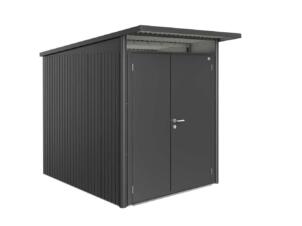 Biohort AvantGarde A2 tuinhuis 180x218x260 cm met dubbele deur donkergrijs metallic