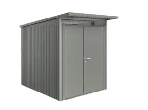 Biohort AvantGarde A2 tuinhuis 180x218x260 cm met dubbele deur kwartsgrijs metallic