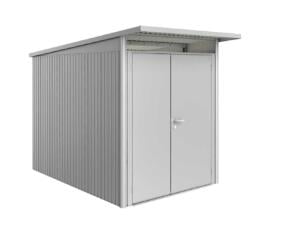 Biohort AvantGarde A3 tuinhuis 180x217x300 cm met dubbele deur zilver metallic